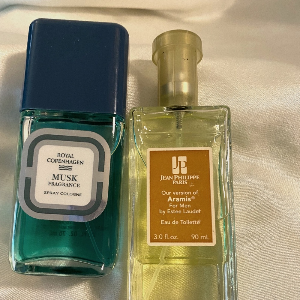 Two (2) Vtg Men's Fragrances - Royal Copenhagen Musk & Jean Phillipe Aramis